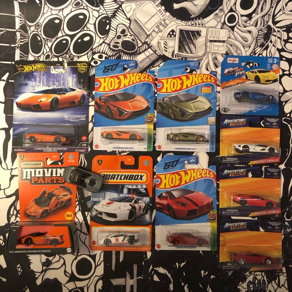 1:64 LAMBORGHINI Lot of 11 Hot Wheels Matchbox Maisto Reventon Aventador Sian